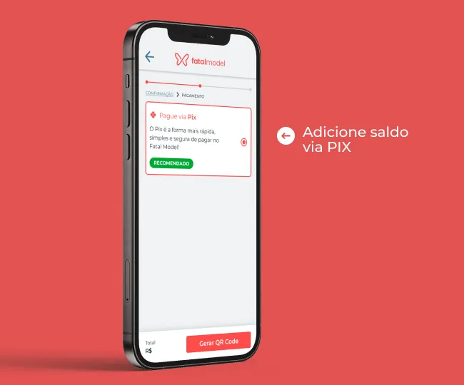 Como adicionar saldo via pix na carteira digital da Fatal Model