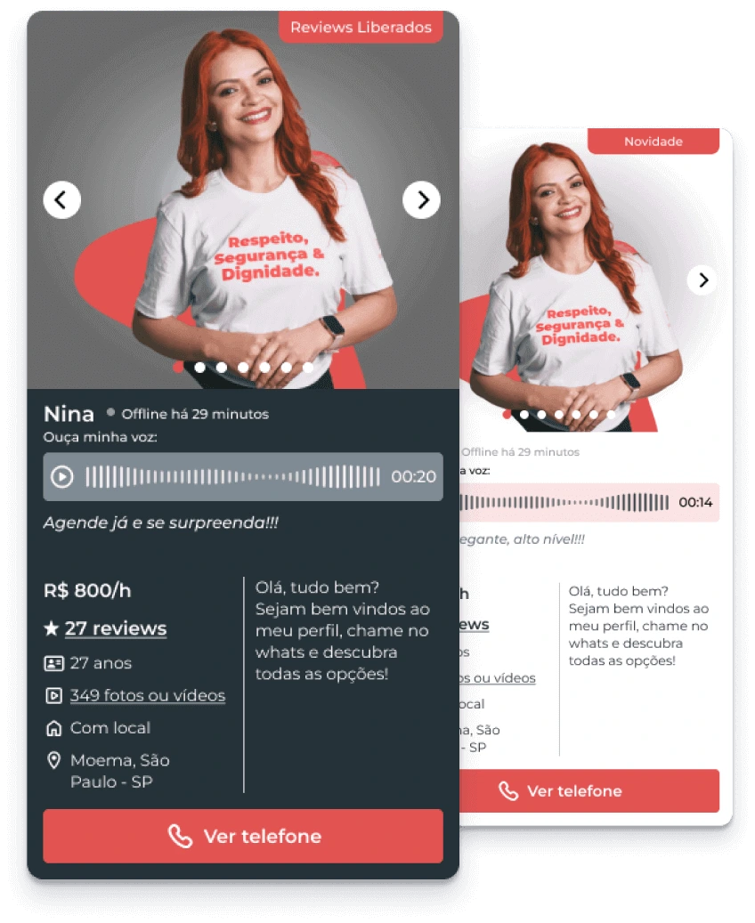 Foto de anúncio de garotas de programa da fatal model. Destacando autonomia e segurança no trabalho de acompanhante.