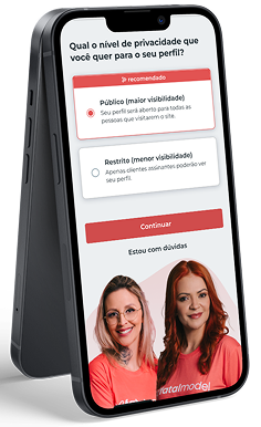 Imagem de um telefone celular com a foto de uma mulher ruiva e uma mulher loira Imagem de um telefone celular com a foto de uma mulher ruiva e uma mulher loira